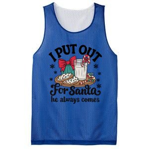 Groovy I Put Out For Santa He Always Comes Christmas Holiday Gift Mesh Reversible Basketball Jersey Tank