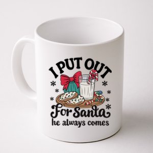 Groovy I Put Out For Santa He Always Comes Christmas Holiday Gift Coffee Mug