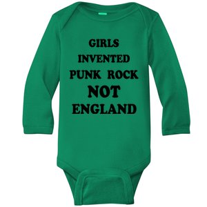 Girls Invented Punk Rock Not England Baby Long Sleeve Bodysuit