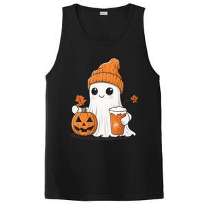 Ghost Ing Pumpkin Spice Coffee Halloween Thanksgiving Funny Gift PosiCharge Competitor Tank