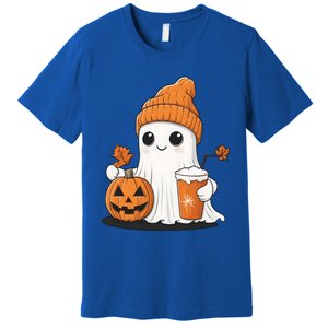 Ghost Ing Pumpkin Spice Coffee Halloween Thanksgiving Funny Gift Premium T-Shirt