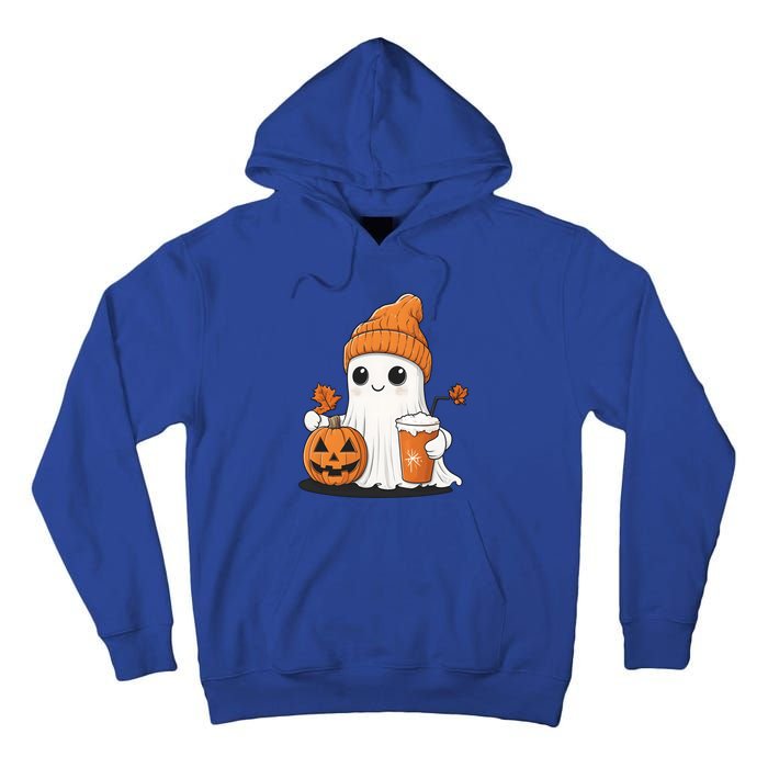 Ghost Ing Pumpkin Spice Coffee Halloween Thanksgiving Funny Gift Tall Hoodie