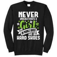 Girl In Poodle Socks Irish Dancer Ceili Reel Dance Feis Sweatshirt