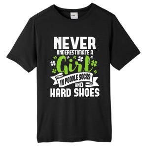 Girl In Poodle Socks Irish Dancer Ceili Reel Dance Feis Tall Fusion ChromaSoft Performance T-Shirt