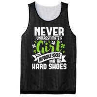 Girl In Poodle Socks Irish Dancer Ceili Reel Dance Feis Mesh Reversible Basketball Jersey Tank