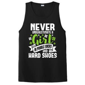 Girl In Poodle Socks Irish Dancer Ceili Reel Dance Feis PosiCharge Competitor Tank