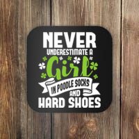 Girl In Poodle Socks - Irish Dancer Ceili Reel Dance Feis Coaster