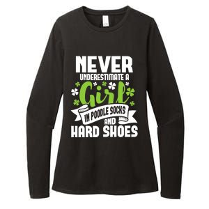 Girl In Poodle Socks - Irish Dancer Ceili Reel Dance Feis Womens CVC Long Sleeve Shirt