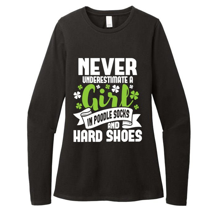 Girl In Poodle Socks - Irish Dancer Ceili Reel Dance Feis Womens CVC Long Sleeve Shirt