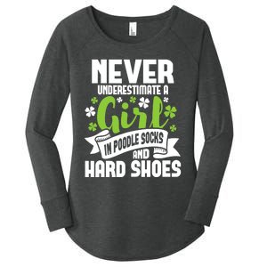 Girl In Poodle Socks - Irish Dancer Ceili Reel Dance Feis Women's Perfect Tri Tunic Long Sleeve Shirt