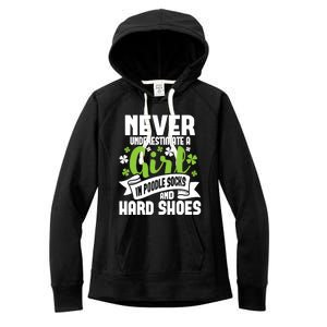 Girl In Poodle Socks - Irish Dancer Ceili Reel Dance Feis Women's Fleece Hoodie