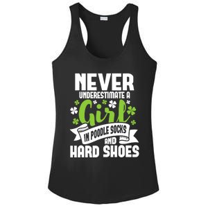 Girl In Poodle Socks - Irish Dancer Ceili Reel Dance Feis Ladies PosiCharge Competitor Racerback Tank