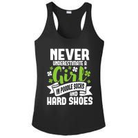 Girl In Poodle Socks - Irish Dancer Ceili Reel Dance Feis Ladies PosiCharge Competitor Racerback Tank