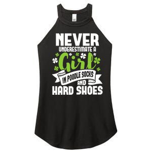 Girl In Poodle Socks - Irish Dancer Ceili Reel Dance Feis Women's Perfect Tri Rocker Tank