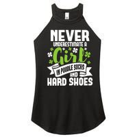 Girl In Poodle Socks - Irish Dancer Ceili Reel Dance Feis Women's Perfect Tri Rocker Tank