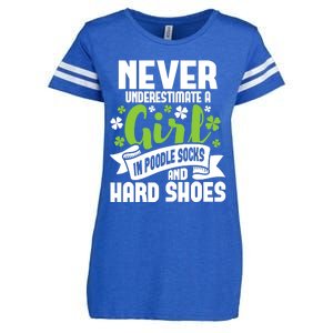 Girl In Poodle Socks - Irish Dancer Ceili Reel Dance Feis Enza Ladies Jersey Football T-Shirt