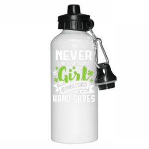 Girl In Poodle Socks - Irish Dancer Ceili Reel Dance Feis Aluminum Water Bottle