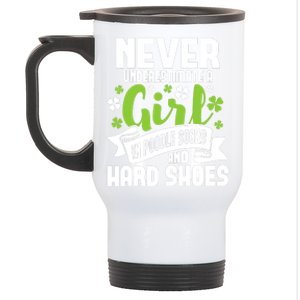 Girl In Poodle Socks - Irish Dancer Ceili Reel Dance Feis Stainless Steel Travel Mug