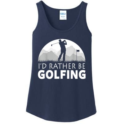 Golf Id Rather Be Golfing Funny Golf Gift Ladies Essential Tank