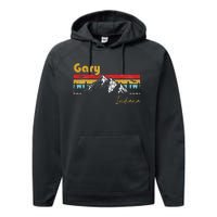 Gary Indiana Roots Hometown Vintage Home State Pride Performance Fleece Hoodie