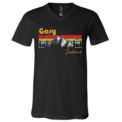 Gary Indiana Roots Hometown Vintage Home State Pride V-Neck T-Shirt