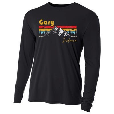 Gary Indiana Roots Hometown Vintage Home State Pride Cooling Performance Long Sleeve Crew