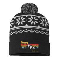 Gary Indiana Roots Hometown Vintage Home State Pride USA-Made Snowflake Beanie