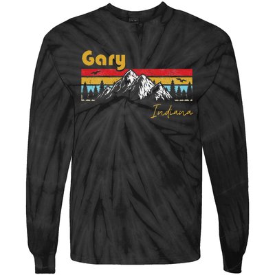 Gary Indiana Roots Hometown Vintage Home State Pride Tie-Dye Long Sleeve Shirt