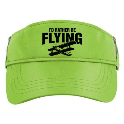 Grandpa Id Rather Be Flying Funny Vintage Airplane Pilot Gift Adult Drive Performance Visor