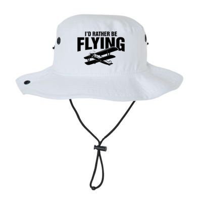 Grandpa Id Rather Be Flying Funny Vintage Airplane Pilot Gift Legacy Cool Fit Booney Bucket Hat