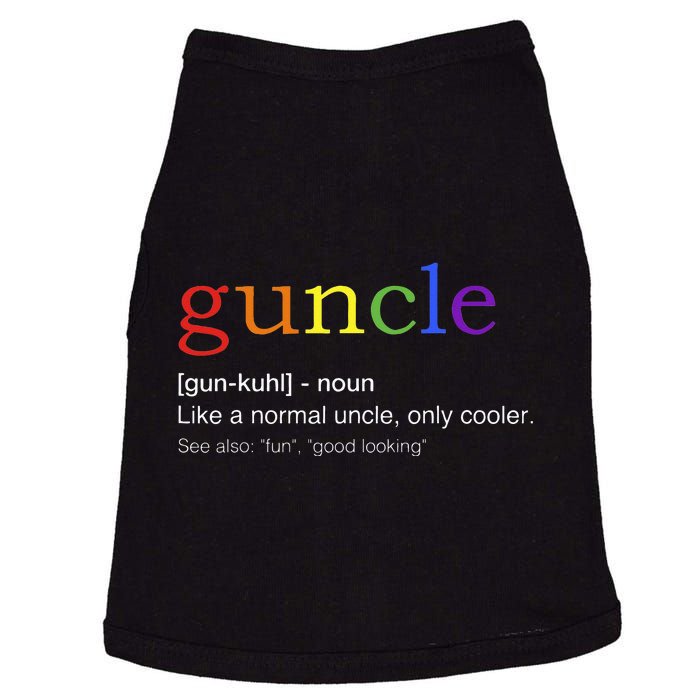 Guncle In Rainbow Flag Colors For Gay Uncle Doggie Tank