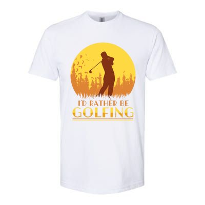 Golfer Id Rather Be Golfing Player Instructor Athlete Gift Softstyle® CVC T-Shirt