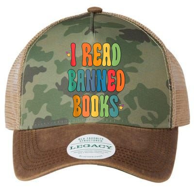 Groovy I Read Banned Books Librarian Reader Bookworm Legacy Tie Dye Trucker Hat