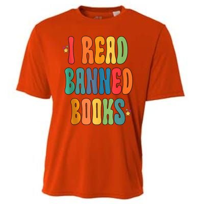 Groovy I Read Banned Books Librarian Reader Bookworm Cooling Performance Crew T-Shirt