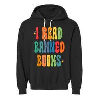 Groovy I Read Banned Books Librarian Reader Bookworm Garment-Dyed Fleece Hoodie
