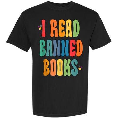 Groovy I Read Banned Books Librarian Reader Bookworm Garment-Dyed Heavyweight T-Shirt