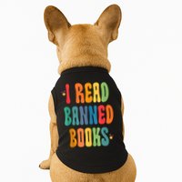 Groovy I Read Banned Books Librarian Reader Bookworm Doggie Tank