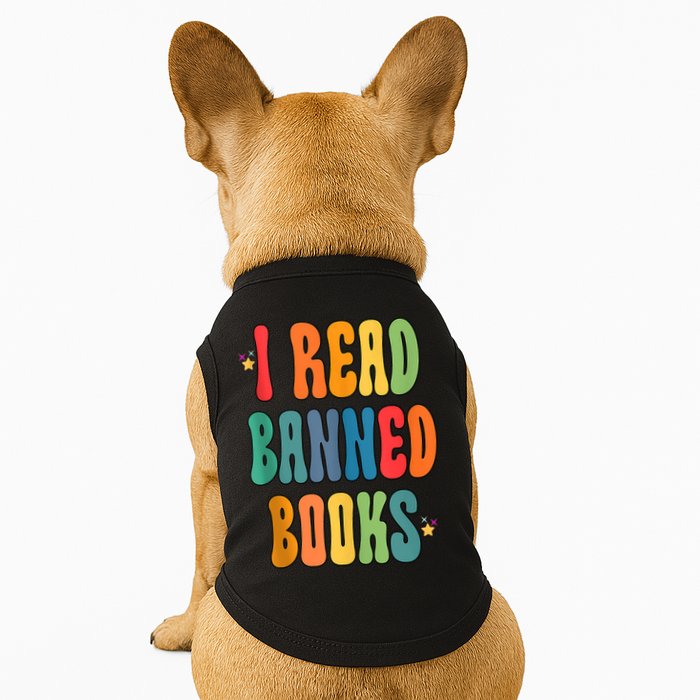 Groovy I Read Banned Books Librarian Reader Bookworm Doggie Tank
