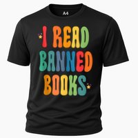 Groovy I Read Banned Books Librarian Reader Bookworm Performance Shirt