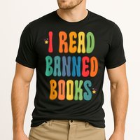 Groovy I Read Banned Books Librarian Reader Bookworm Performance Shirt