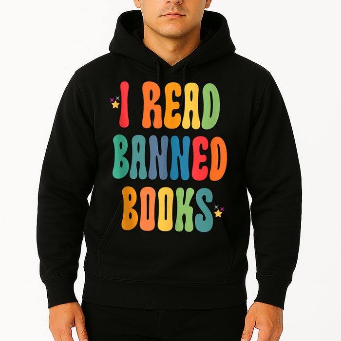 Groovy I Read Banned Books Librarian Reader Bookworm Hoodie
