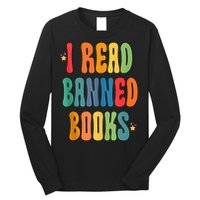 Groovy I Read Banned Books Librarian Reader Bookworm Long Sleeve Shirt