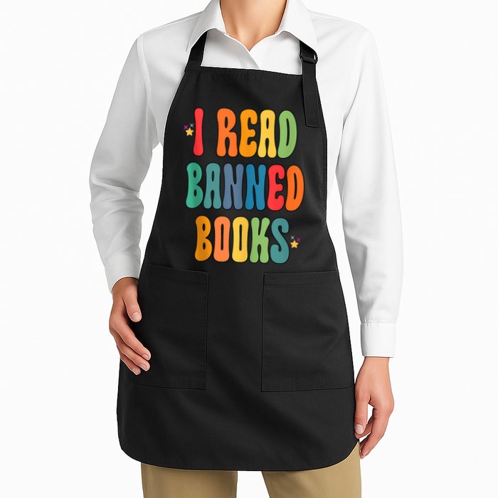 Groovy I Read Banned Books Librarian Reader Bookworm Apron