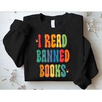 Groovy I Read Banned Books Librarian Reader Bookworm Sweatshirt