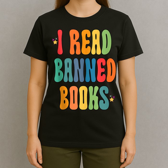 Groovy I Read Banned Books Librarian Reader Bookworm T-Shirt