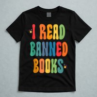 Groovy I Read Banned Books Librarian Reader Bookworm T-Shirt