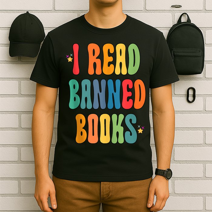 Groovy I Read Banned Books Librarian Reader Bookworm T-Shirt