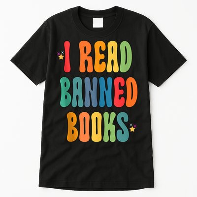 Groovy I Read Banned Books Librarian Reader Bookworm Tall T-Shirt