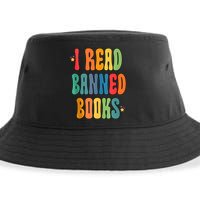 Groovy I Read Banned Books Librarian Reader Bookworm Sustainable Bucket Hat