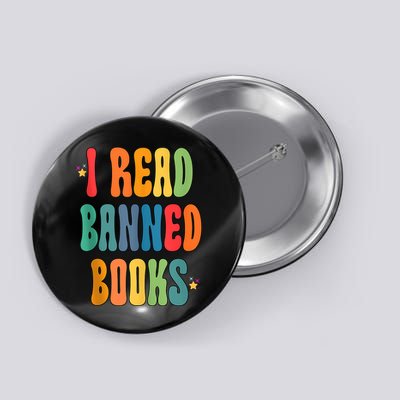 Groovy I Read Banned Books Librarian Reader Bookworm Button